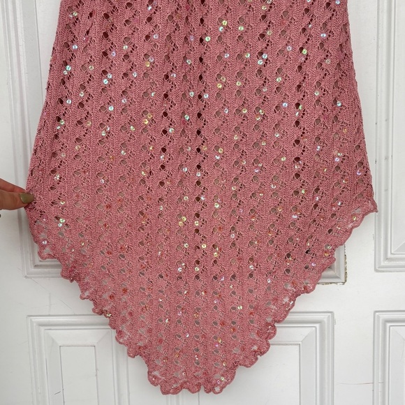 Y2K Bianca Nygard Pink V-Neck Shimmery Top Size S - Picture 3 of 10